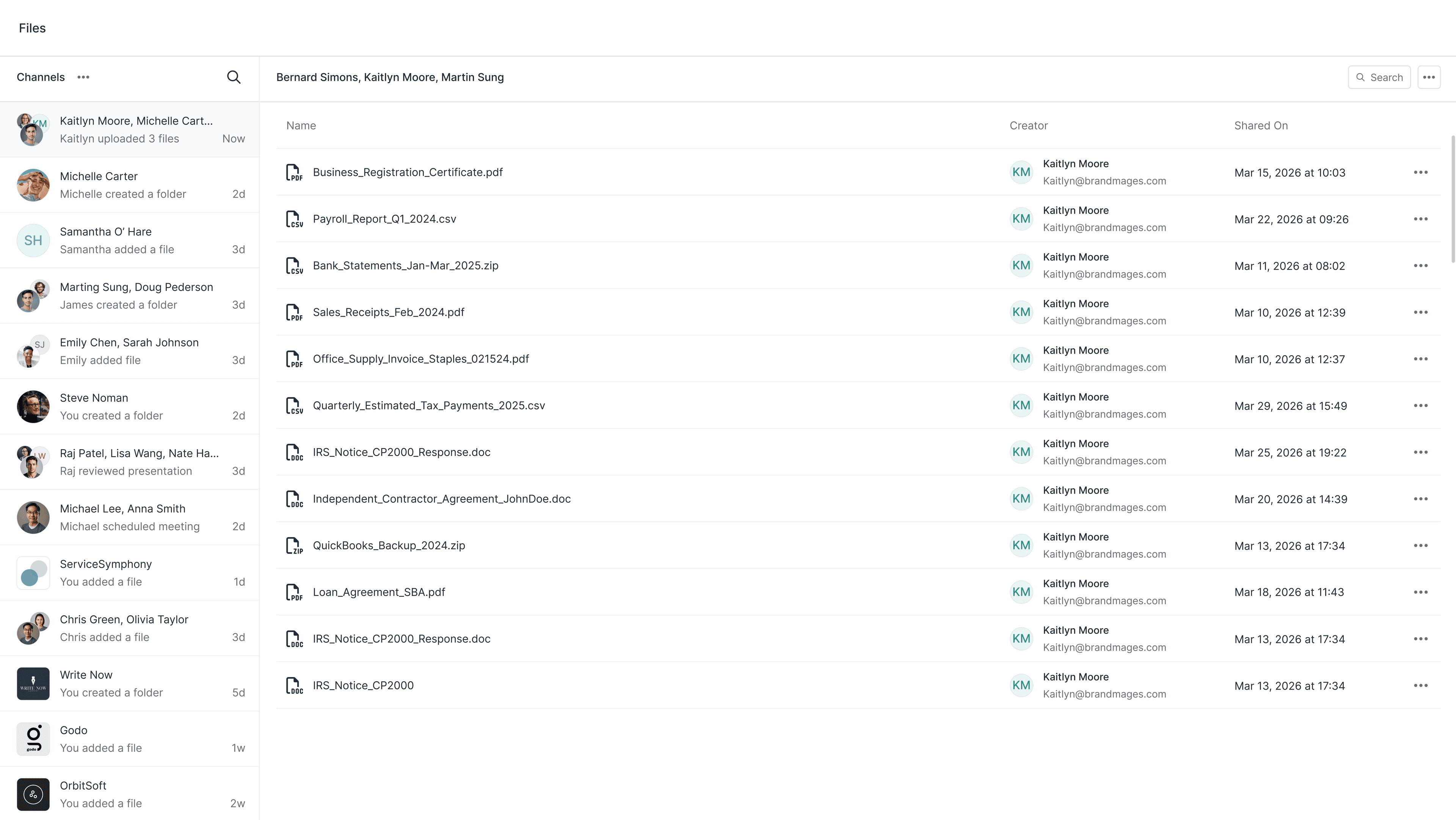 Files screenshot